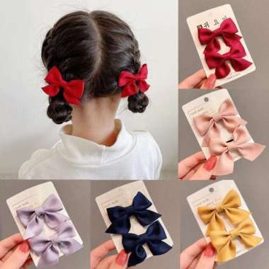 Jepit Rambut Pita Ala Korea / Jepitan Rambut Kupu-Kupu Jepit Rambut Anak Korea, Warna Ungu