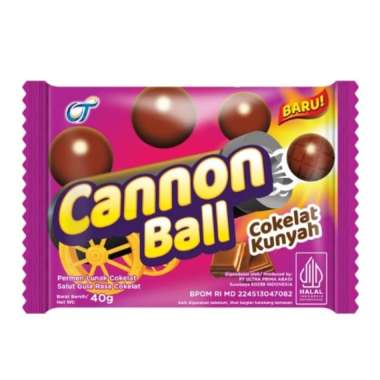 Cannon ball permen coklat 40 gram