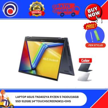 LAPTOP ASUS TN3402YA RYZEN 5 7430U|16GB|SSD 512GB|14"TOUCHSCREEN|W11+OHS