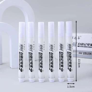 SP- Spidol Putih Permanen Tahan Air Tidak Luntur untuk Lukisan Grafiti Kepala Tunggal