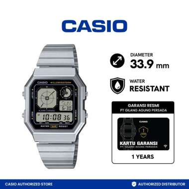 Jam Tangan Pria Casio Digital A130WE-1ADF Vintage