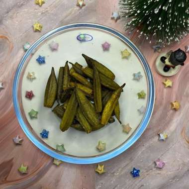 Keripik Okra Grade B Keripik Sayur Cemilan Makanan Ringan Sehat 100gr