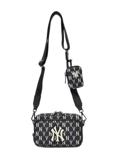 MLB Korea Monogram Mini Cross Bag NY Yankees - Black