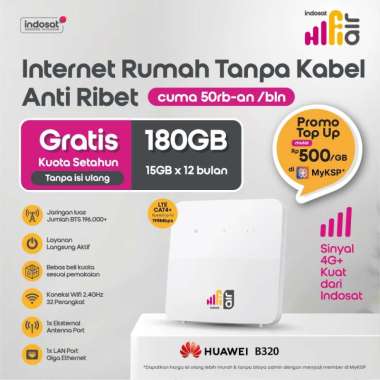 MODEM INDOSAT HIFI AIR 4G HOME MODEM WIFI ROUTER HUAWEI B320 FREE KUOTA UNLOCK SEMUA OPERATOR