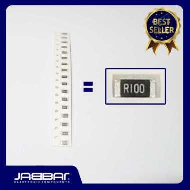 RESISTOR R100 - 0.100 OHM 1/4W SMD1206 - 10PCS