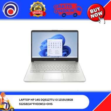 LAPTOP HP 14S DQ5127TU I3 1215U|8GB|512GB|14"FHD|W11+OHS