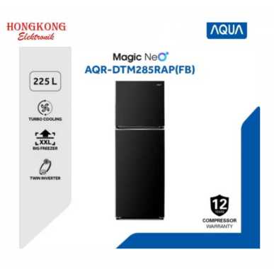 Kulkas 2 Pintu AQUA AQR DTM285RAP Twin Inverter Lemari Es 2Pintu DTM 285RAP 285 RAP 225 Liter 225Lit