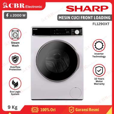 Mesin Cuci SHARP Front Loading 9 Kg - FL1290XT