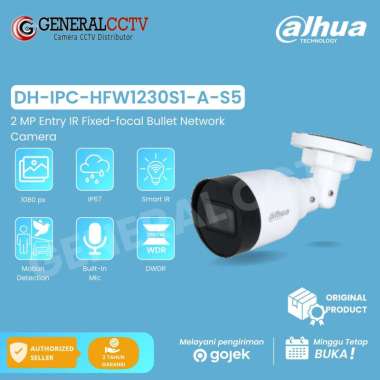 DAHUA HFW1230S1-A-S5 2MP AUDIO IP CAMERA PoE Built-in Mic HFW1230