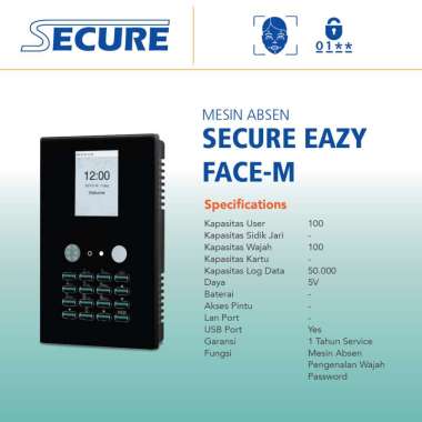 Mesin Absen Secure Eazy Face-M / Mesin absensi S EAZY FACE-M