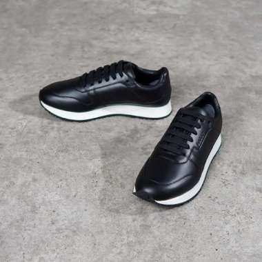 Sepatu BALLY SPRINTER LEATHER BLACK SNEAKER 100% ORIGINAL 39
