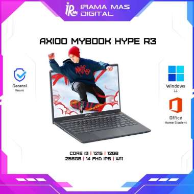 AXIOO MYBOOK HYPE R3 CORE I3 1215/12GB/256GB/14 FHD IPS/W11 (NO SLEEVE) - BLACK