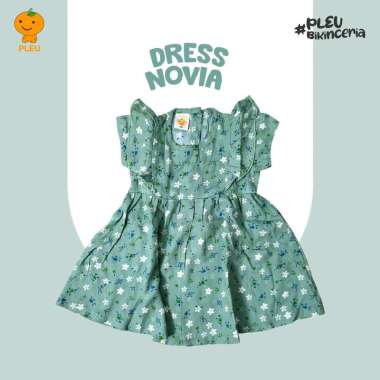PLEU Dress Novia | Baju Anak Perempuan Usia 6 Bulan-3 Tahun 6 bulan Hijau