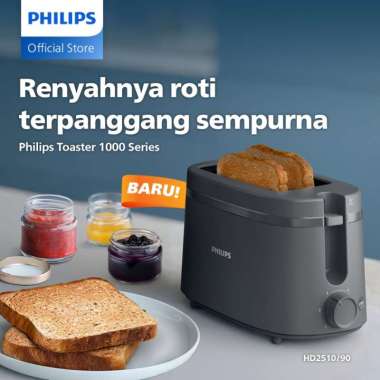 Philips Toaster HD2510/90 - Toaster Pemanggang Roti Listrik