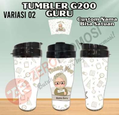 Tumbler Guru G200 – Kado Hari Guru Custom Nama Desain 2