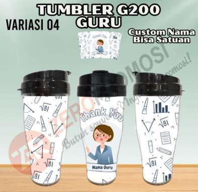 Tumbler Guru G200 – Kado Hari Guru Custom Nama Desain 4