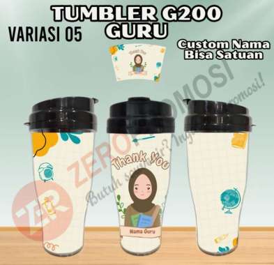 Tumbler Guru G200 – Kado Hari Guru Custom Nama Desain 5