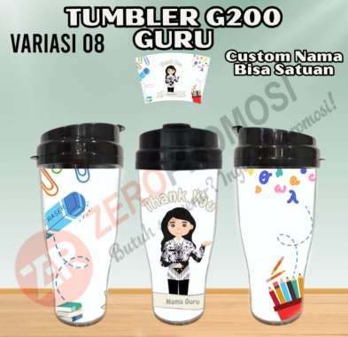Tumbler Guru G200 – Kado Hari Guru Custom Nama Desain 8