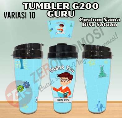 Tumbler Guru G200 – Kado Hari Guru Custom Nama Desain 10