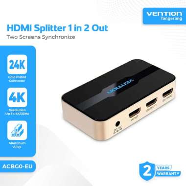 Vention HDMI Splitter 1 in 2 Out Full HD 3D 4K HDMI with Power Port - ACBG0-EU