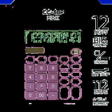 JOYKO Calculator Kalkulator CC-8BP 12 Digits Check & Correct Pink