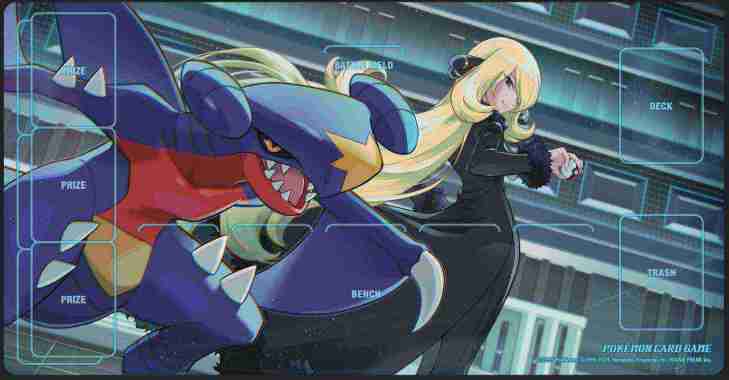 Pokemon Rubber Playmat 9433295 Cynthia Garchomp