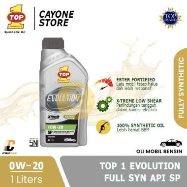 TOP 1 TOP1 Oli Mobil EVOLUTION Full Synthetic SAE 0W-20 API SP 1 L