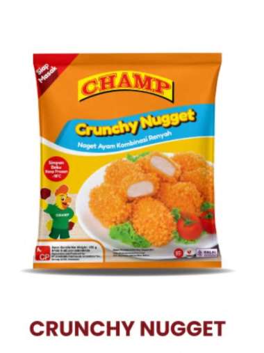CHAMP CRUNCHY CHICKEN NUGGET 225GR NAGET AYAM KRISPI HALAL