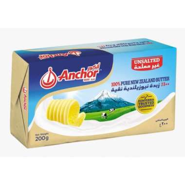 Anchor unsalted / salted pure new zealand butter 200 gr unsalted