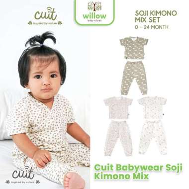 Setelan Anak - Cuit Babywear Soji Kimono Mix Newborn Taupe Dream