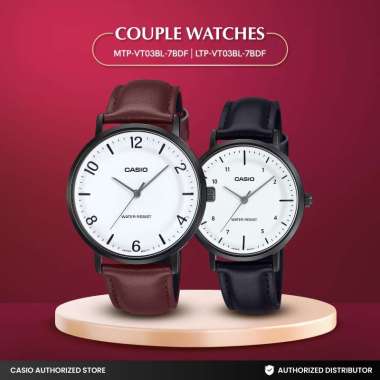 Jam tangan Couple Casio Analog MTP-VT03BL-7BDFxLTP-VT03BL-7BDF