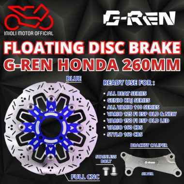DISC BRAKE PIRINGAN CAKRAM DEPAN FLOATING G-REN GREN 260MM 260 MM BEAT SCOOPY GENIO STYLO VARIO 110 