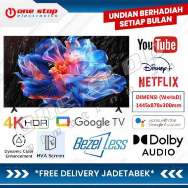 [GARANSI RESMI] TCL 65P6K / P6K QLED 4K UHD Smart Google TV 65 Inch - HVA PANEL SCREEN - Dolby AUDIO