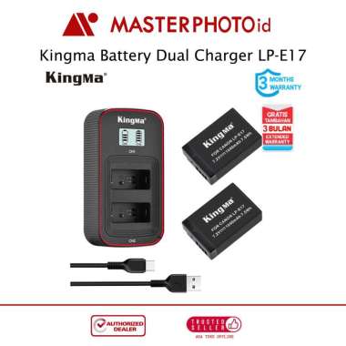 Kingma Battery Charger Kit LP E17 / LP-E17 For Canon Baterai LCD BM058