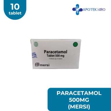 PARACETAMOL 500MG - MERSI - 1 STRIP 10 TABLET