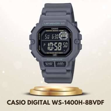 Casio WS-1400H-8BVDF Jam Tangan Pria Digital Lap Memory 60 Illuminator Original