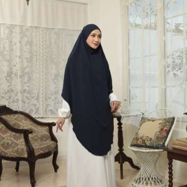 Lozy Hijab - Nahda French Khimar (Jilbab Syari Khimar Haji dan Umrah Bahan Crinkle Airflow Premium) 