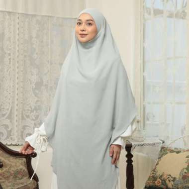 Lozy Hijab - Nahda French Khimar (Jilbab Syari Khimar Haji dan Umrah Bahan Crinkle Airflow Premium) 
