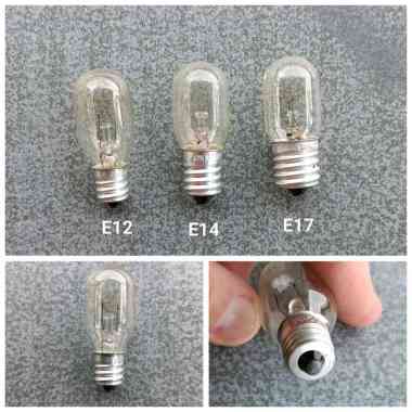 Bola Lampu Kulkas Tubular Lamp 15W 220V Pygmy Bulb Cahaya Kuning E 17