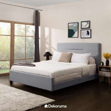 Dekoruma HIRYU Headboard & Divan / DIpan Tempat Tidur 182 cm x 203 cm (Untuk Kasur 180 cm x 200 cm)