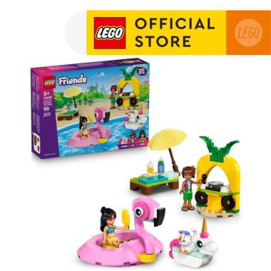 LEGO Friends 42658 Unicorn & Flamingo Pool Party (99 Pieces), Mainan Anak Perempuan, Building Block,