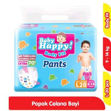Baby Happy Body Fit Pants Popok Celana M20 L20 XL18 M20