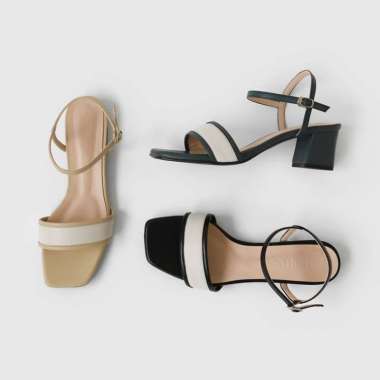 SAPPUN Provin Square Sandals (5cm) - Sandal Heels Wanita 41 BEIGE