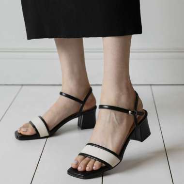 SAPPUN Provin Square Sandals (5cm) - Sandal Heels Wanita 36 BROWN