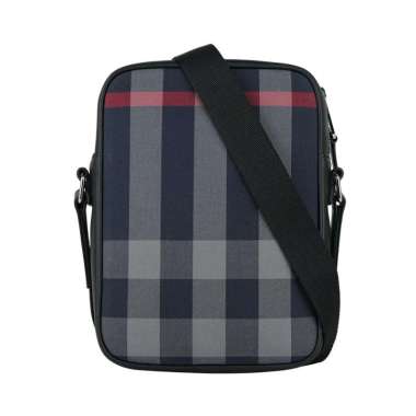 [12.12 Dealcember] Burberry Paddy V Check Crossbody Bag Navy Grey Blue