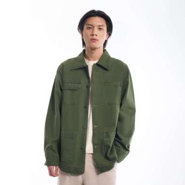 M231 Shift Jaket Denim Pria Hijau 0998C Dewasa-M