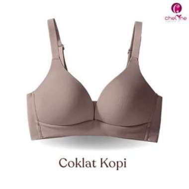 Chelyne BH Wanita B19376 Full Cup Bra Seamless Lycra Premium Tanpa Kawat Penyangga - Big Size Daily