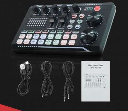 Pro Audio Bluetooth Mixer Sound Card Live Broadcast Karaoke