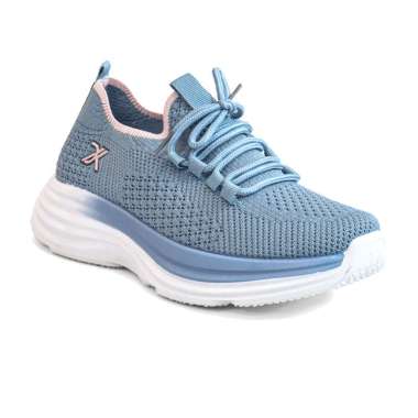 Dr. Kevin Sepatu Olahraga Sport Wanita Sneakers Rajut Tali 589-093 Biru 39