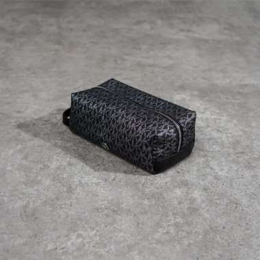 Tas MICHAEL KORS MK MONOGRAM SILVER BLACK CLUTCH WITH HANDLE 100% ORIGINAL 20X10X8CM